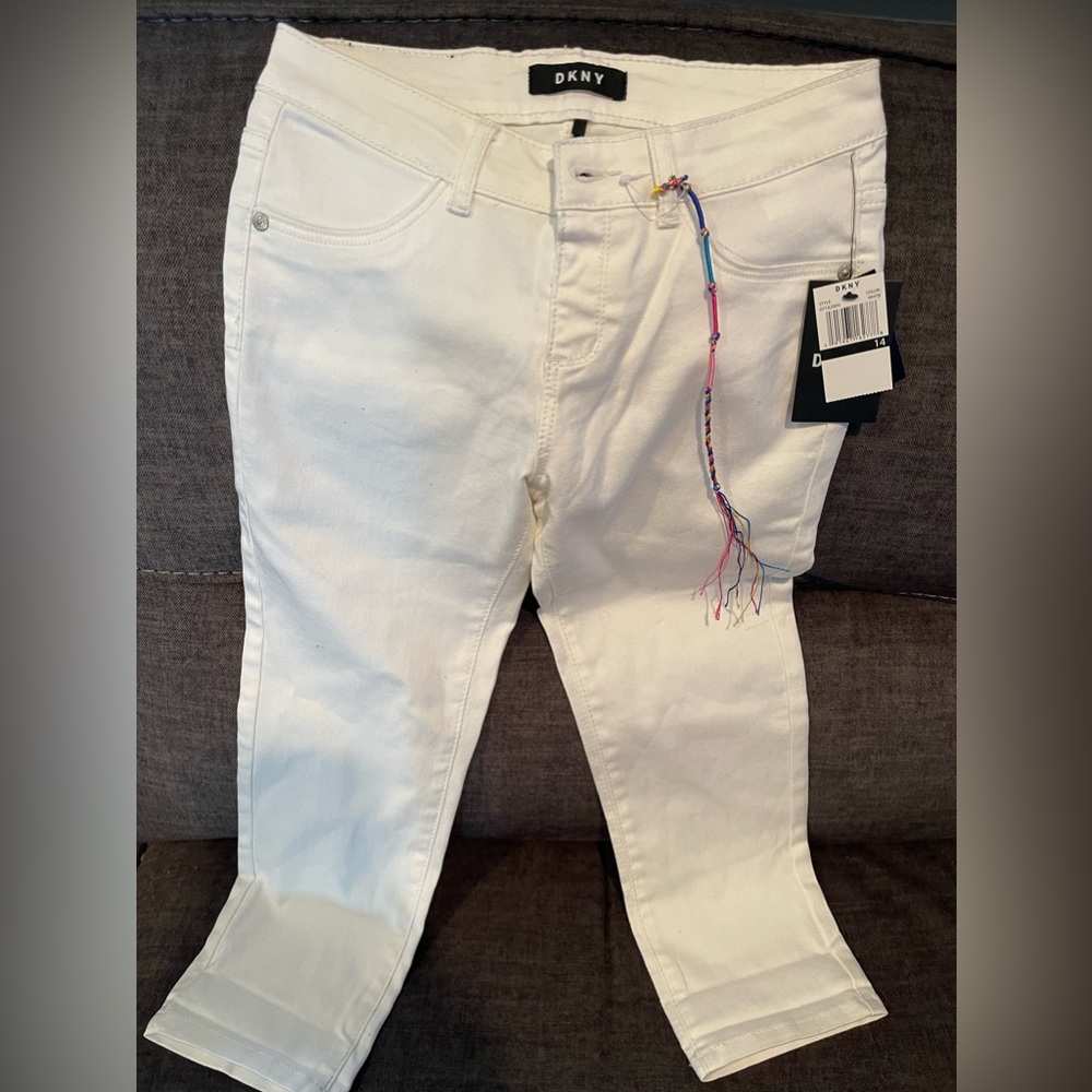 NWT DKNY white jeans size 14 kids